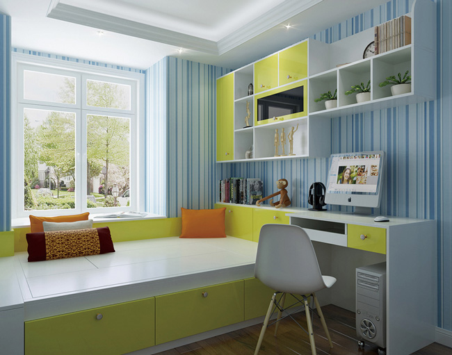 小空間榻榻米書桌一體化整體定制!