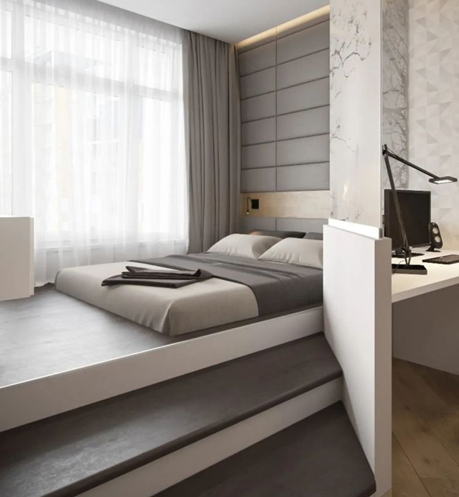 臥室地臺床設計,地臺床如何做到透氣!